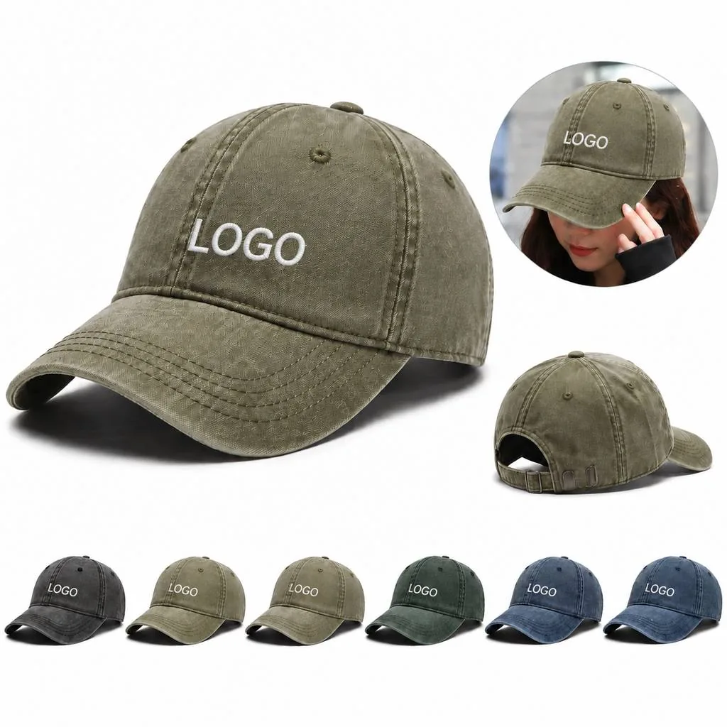 Adjustable Denim Baseball Cap for Men and Women