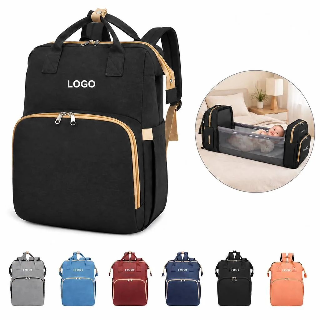 3-in-1 Travel Crib Diaper Bag with Changing Station