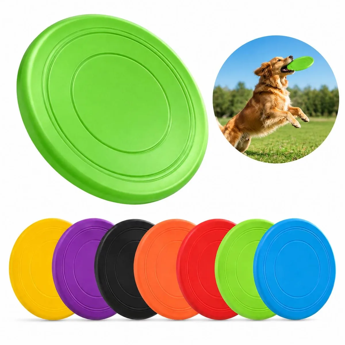 Soft TPR Dog Flying Disc for Interactive Fetch Play 2