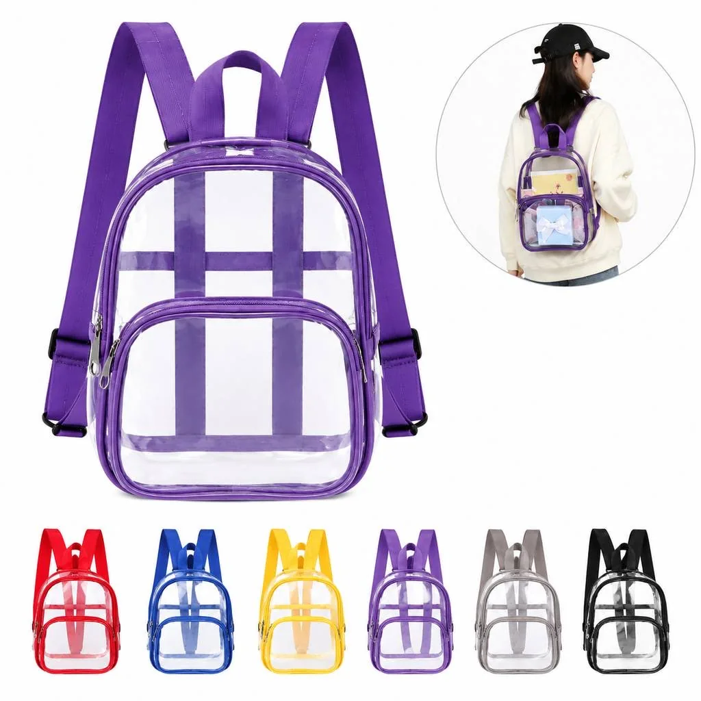 Waterproof Clear PVC Backpack for Travel and Commute 2