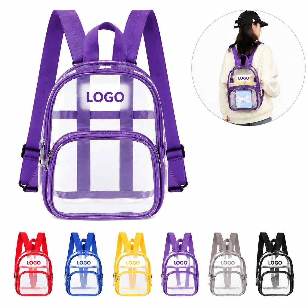 Waterproof Clear PVC Backpack for Travel and Commute