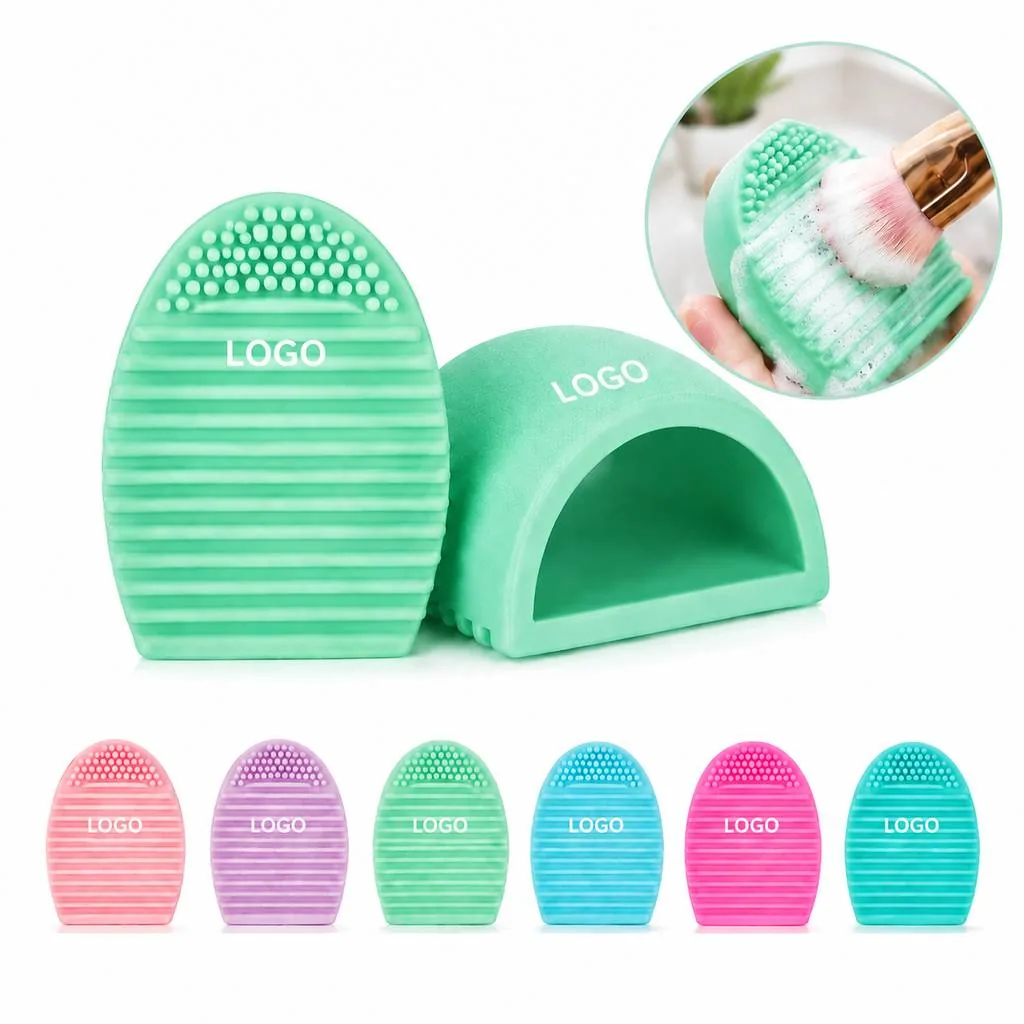 Silicone Makeup Brush Cleaning Egg with Suction Cup