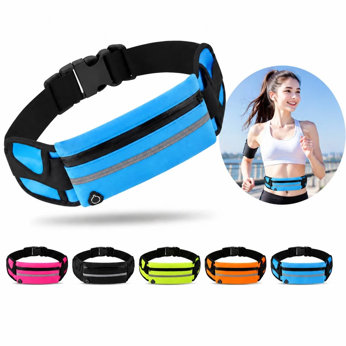 Water-Resistant Neoprene Sports Waist Bag for Running 2