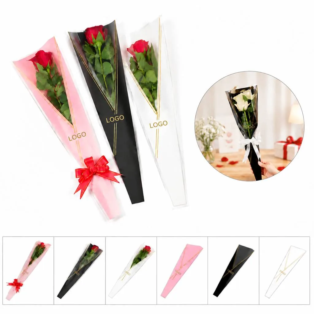 Clear Flower Bouquet Transport Bag with Secure Closure