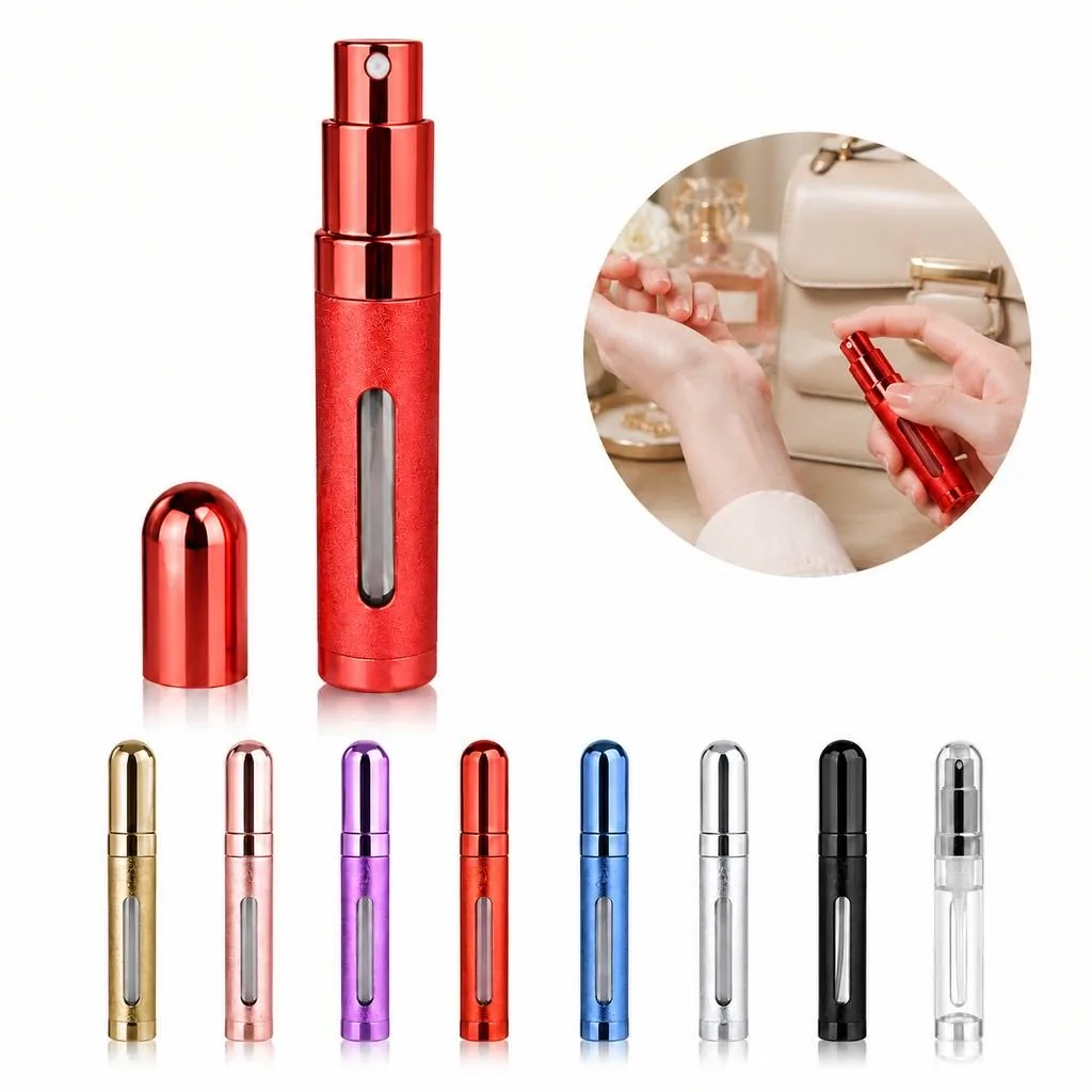Refillable Mini Aluminum Perfume Spray Bottle for Travel 2