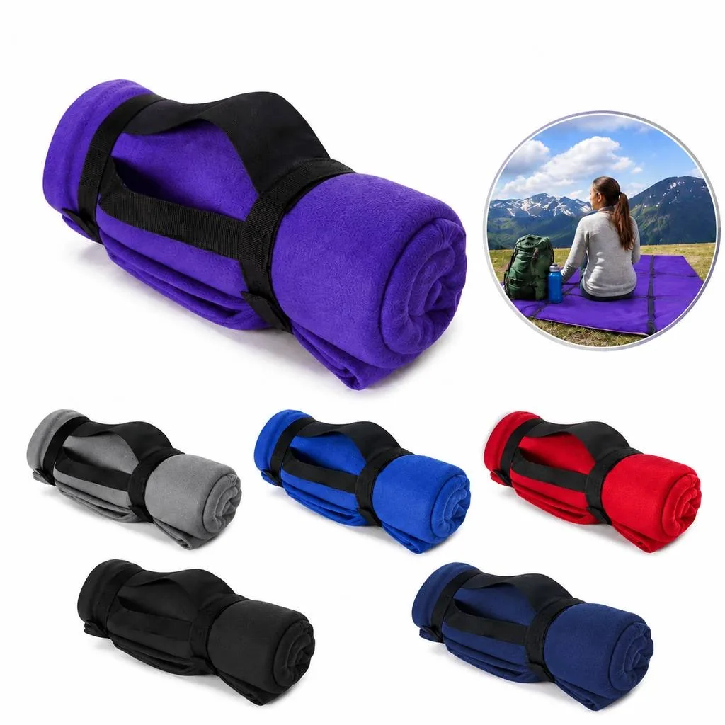 Soft Velvet Reversible Picnic Mat with Water-Resistant Base 2