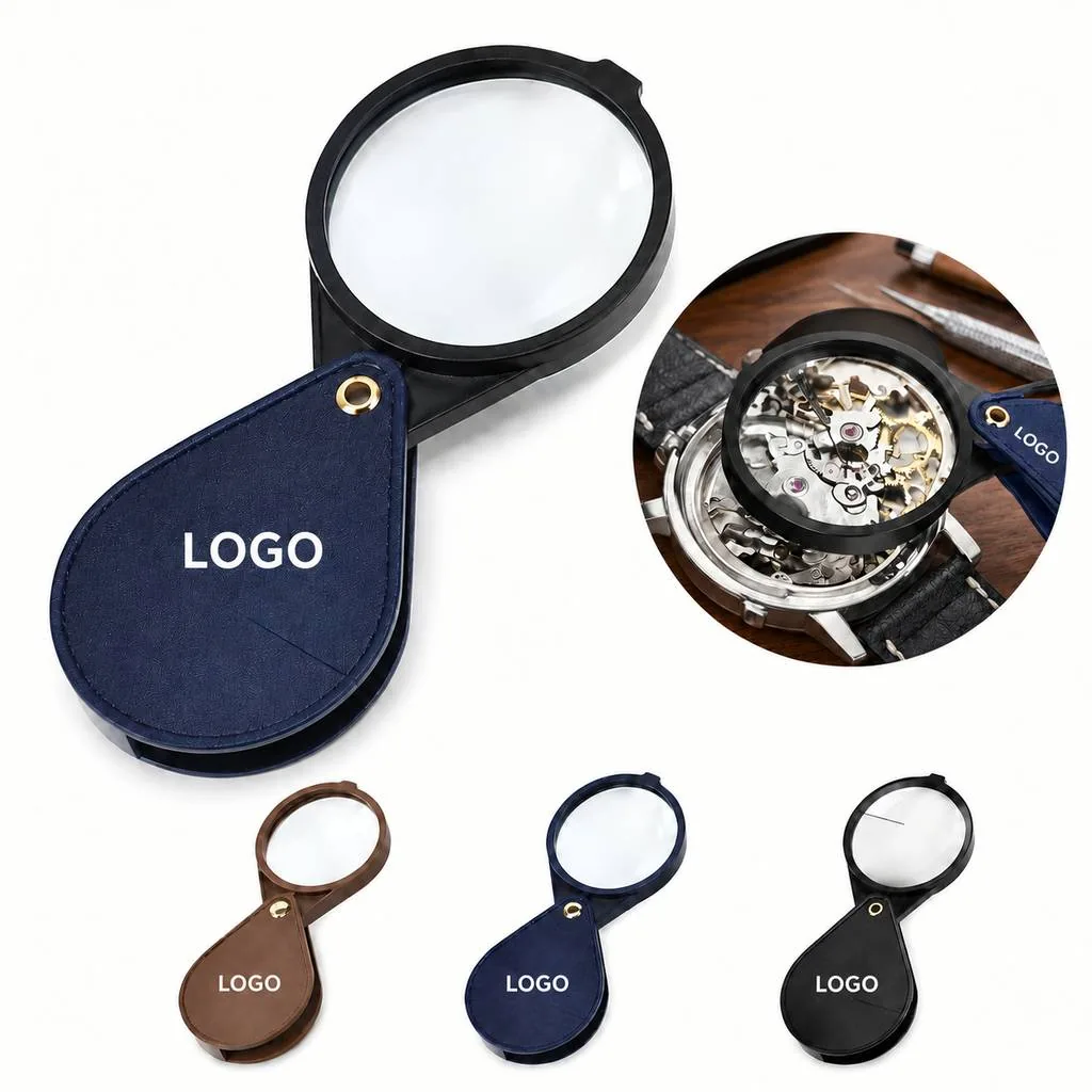 LED Lighted Pocket Magnifier for Reading Small Print