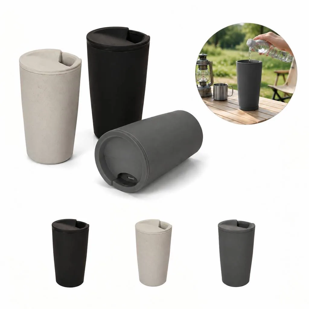 Reusable Insulated Coffee Cup Made from Wheat Straw 2