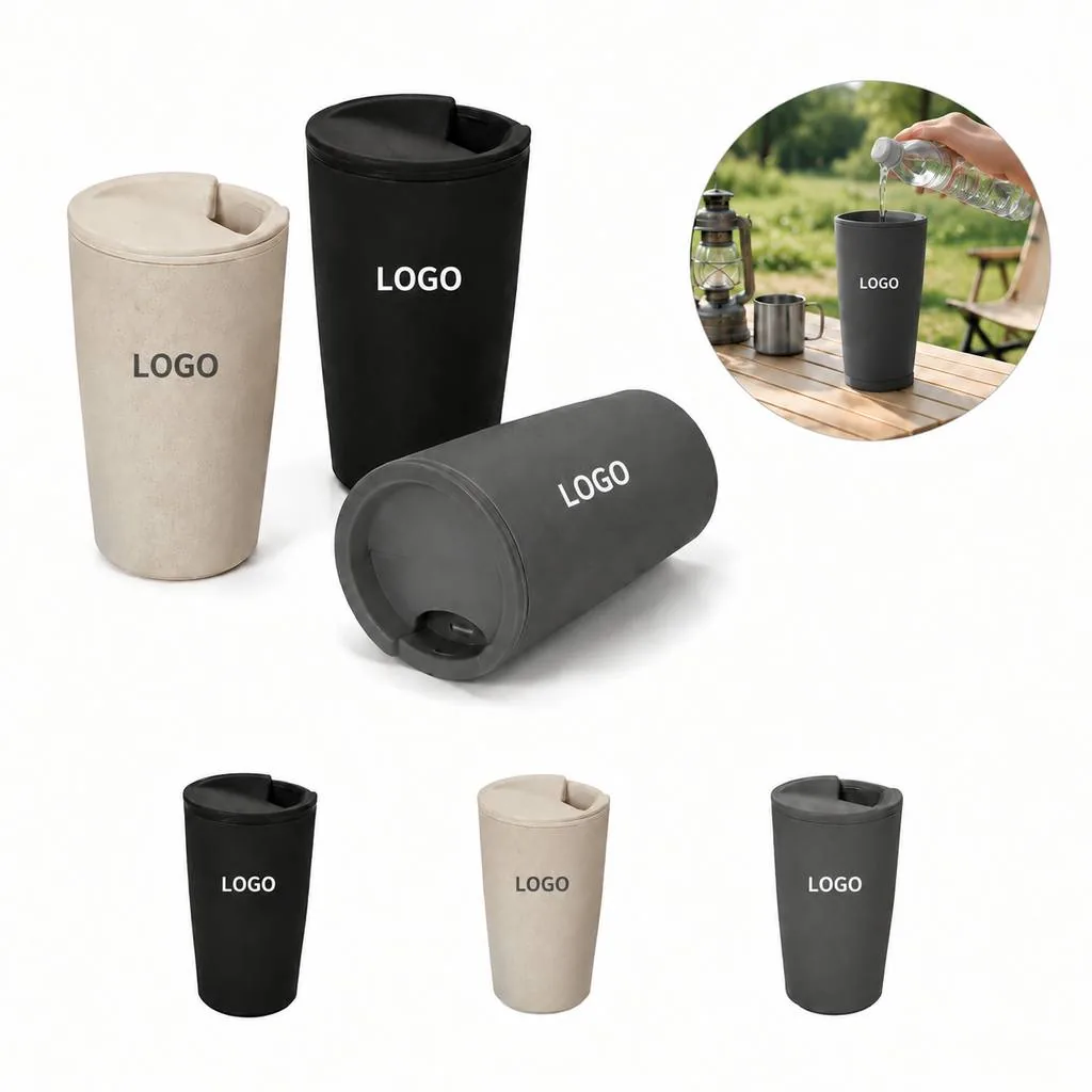Reusable Insulated Coffee Cup Made from Wheat Straw