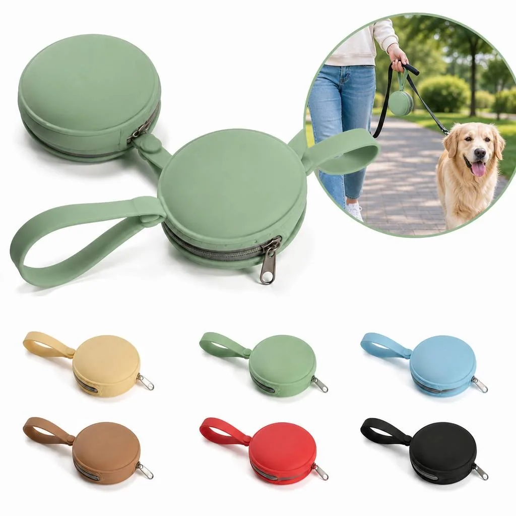 Round Waterproof Silicone Cosmetic Pouch 2