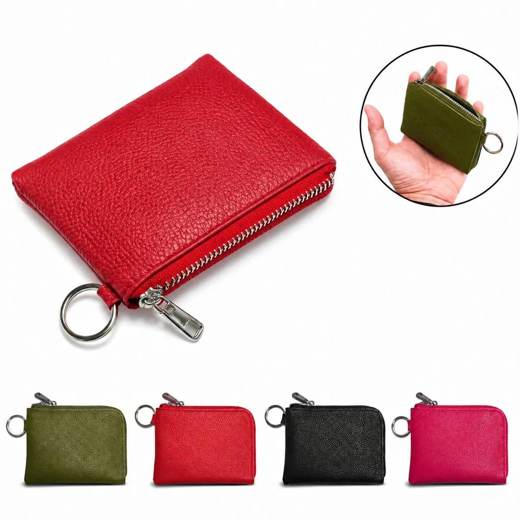 Compact Leather Carry Case with Secure Zip 2