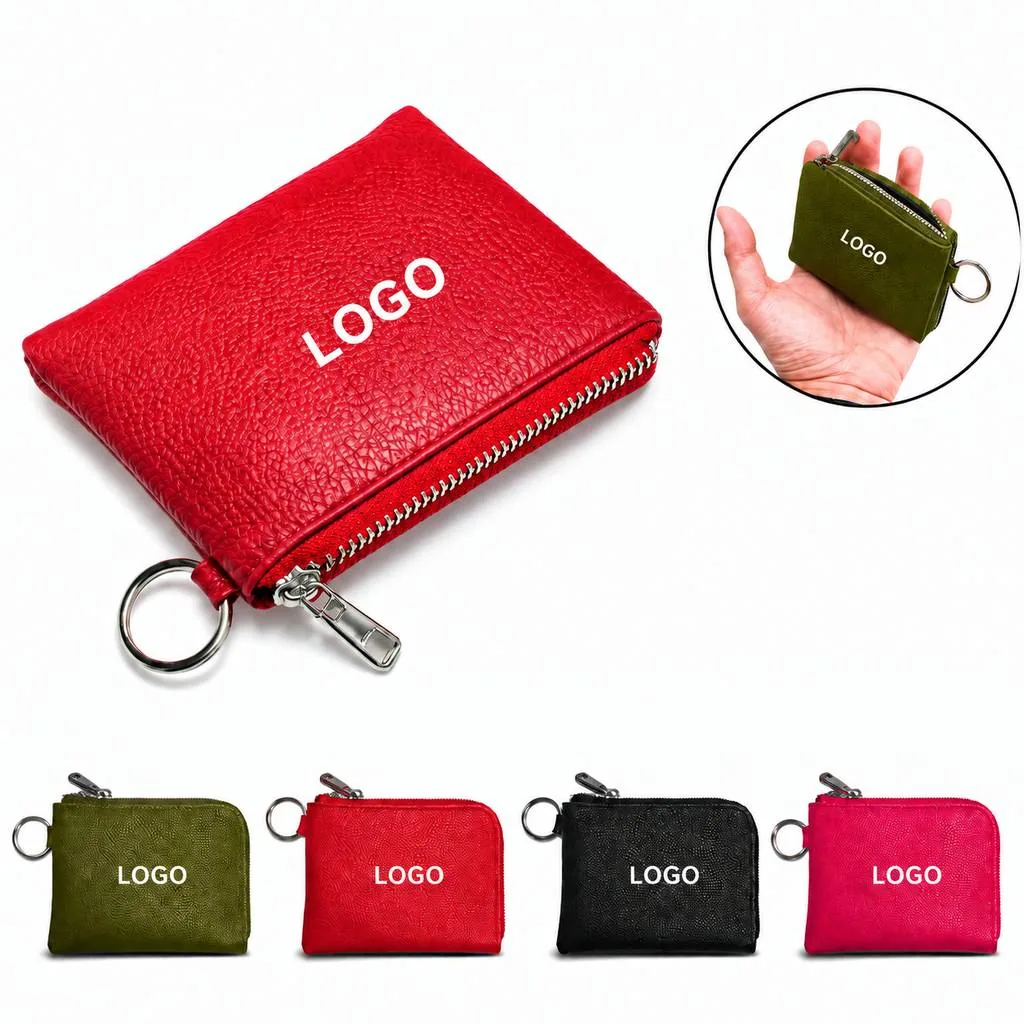 Compact Leather Carry Case with Secure Zip