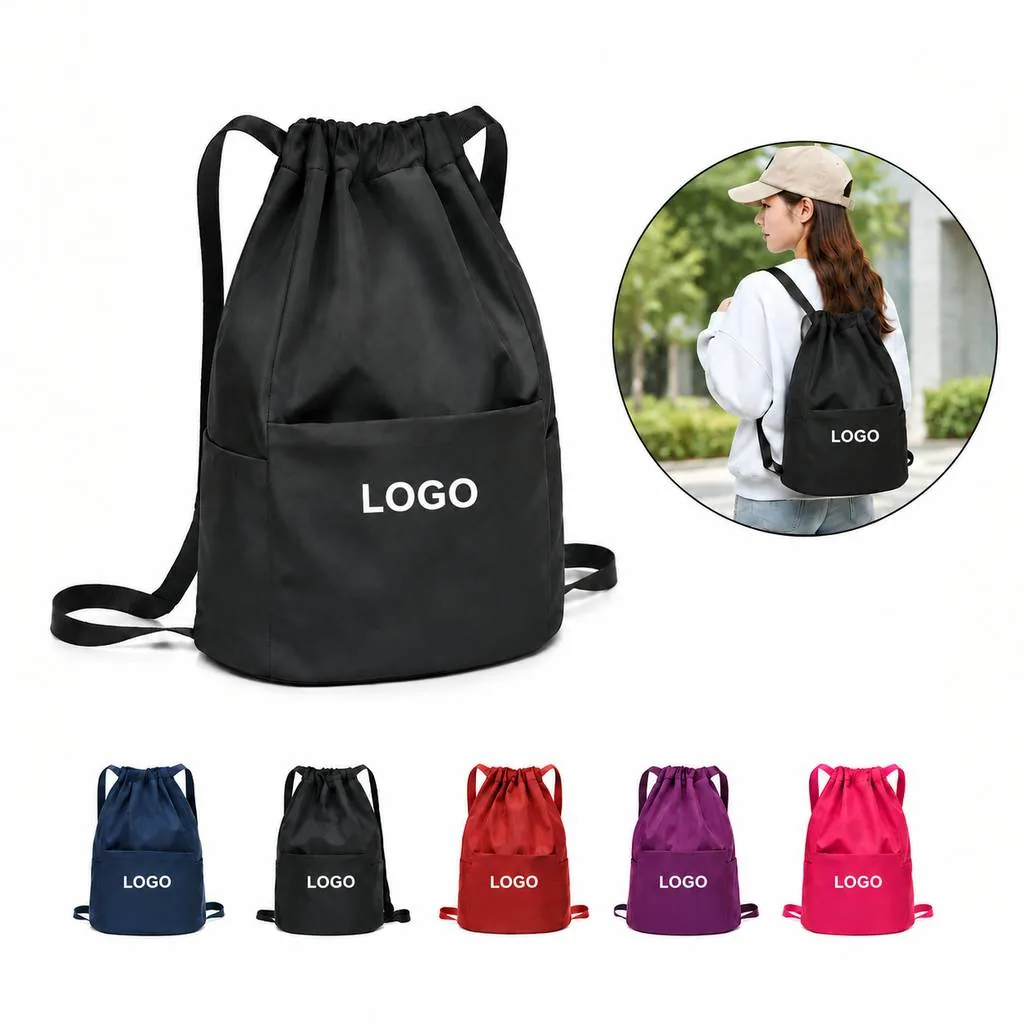 Water-Resistant Drawstring Backpack for Daily Commute