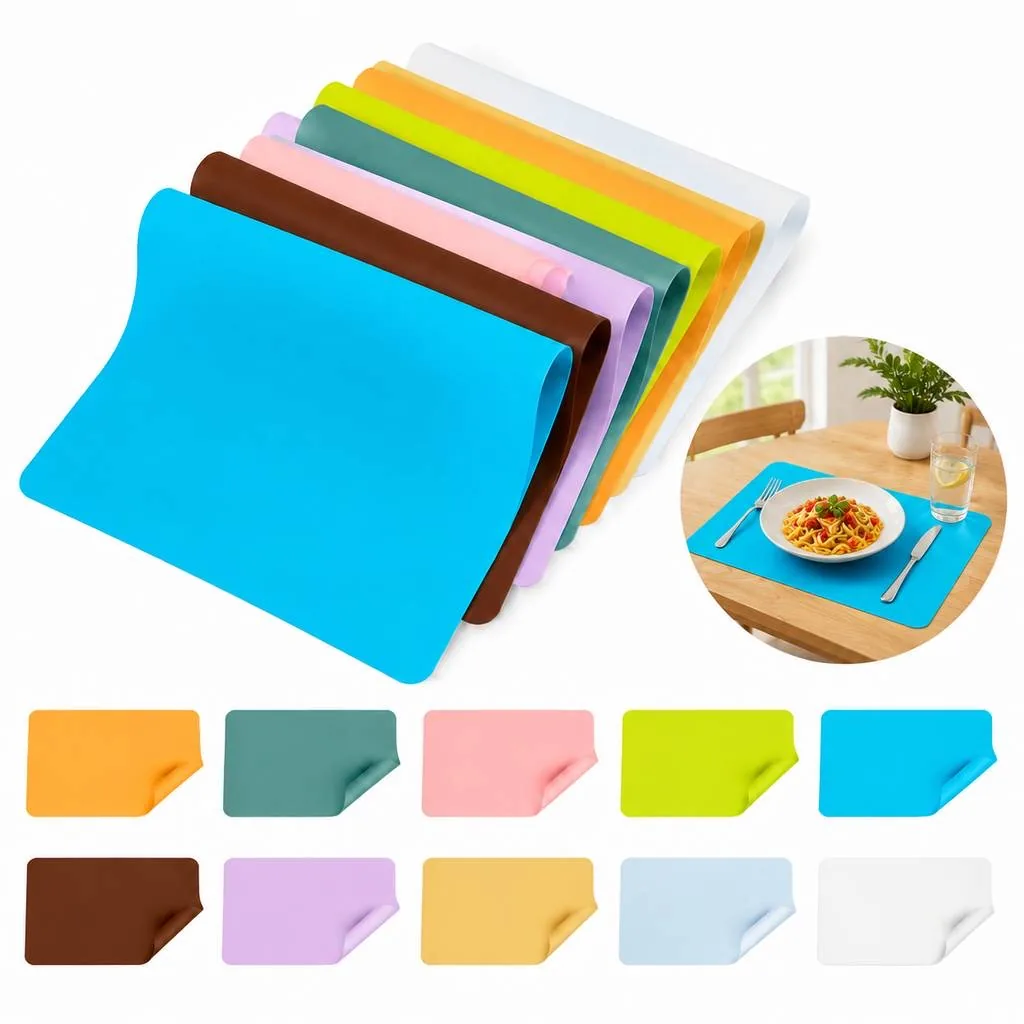 Flexible Food-Grade Silicone Table Mat Heat Resistant 2