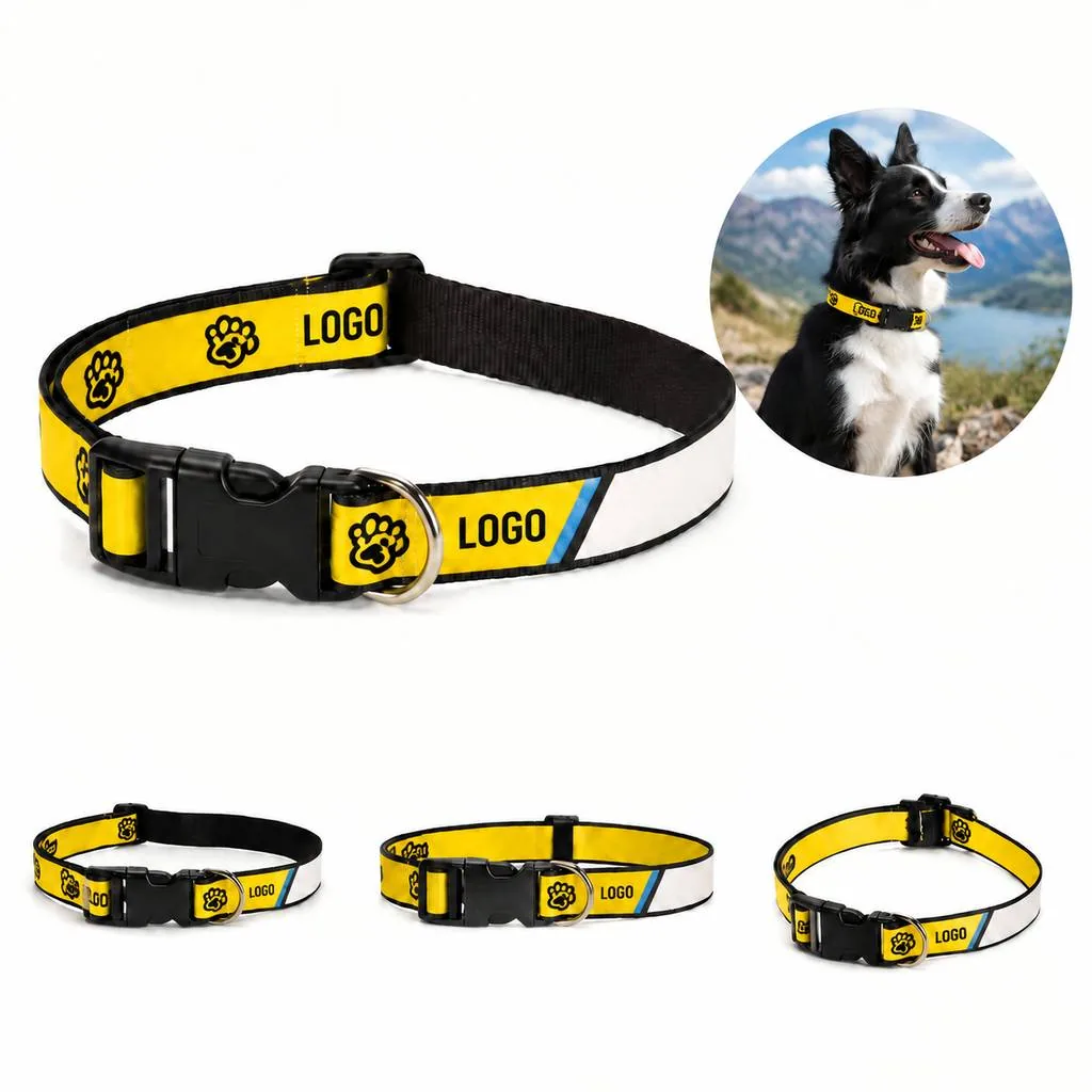 Personalized Printed Dog Collar with Custom Text