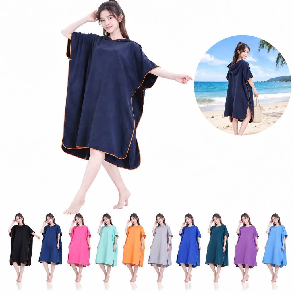 Foldable Quick-Dry Beach Towel with Compact Carry Bag 2