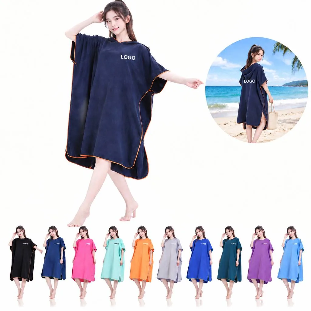Foldable Quick-Dry Beach Towel with Compact Carry Bag