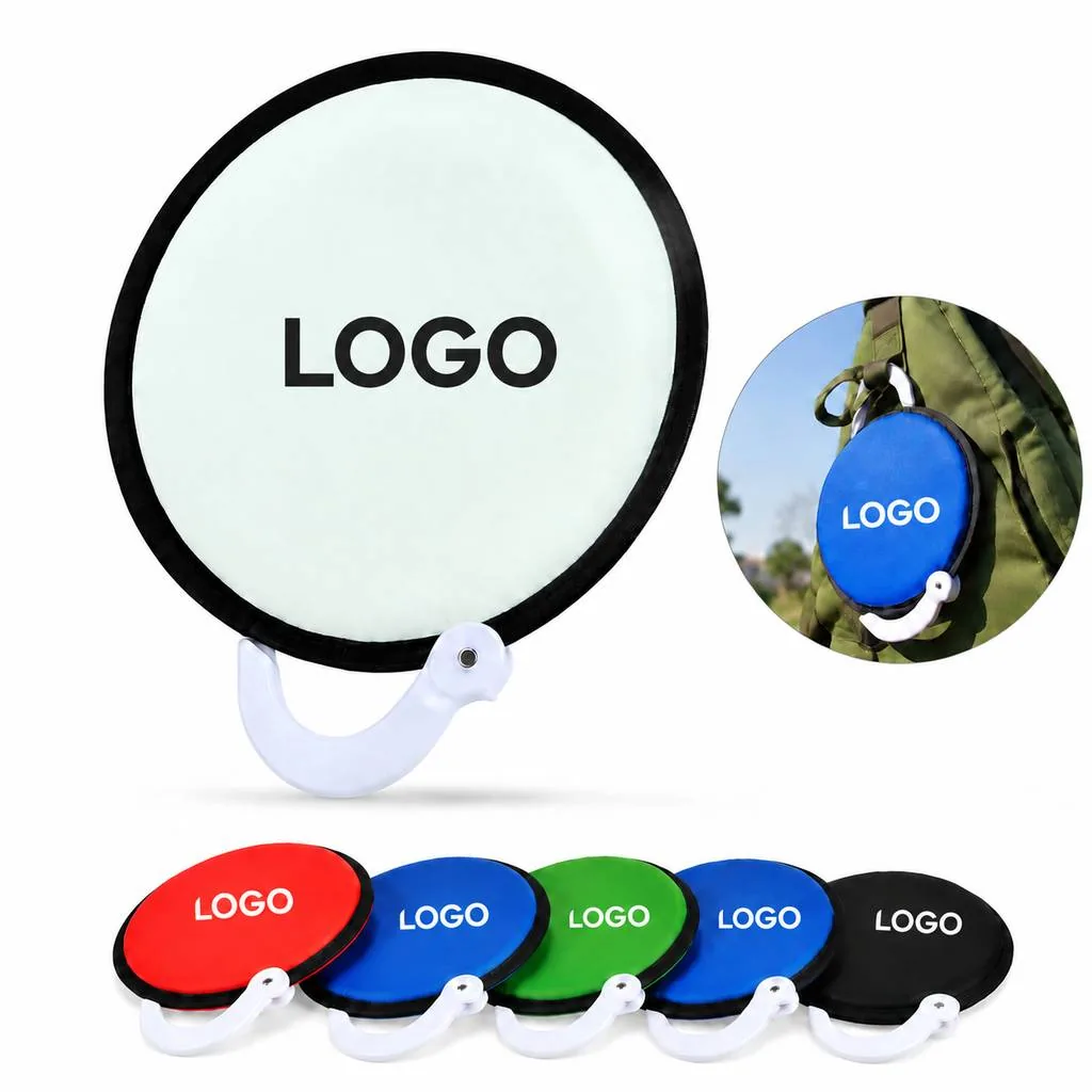 Personalized Foldable Polyester Hand Fan for Travel