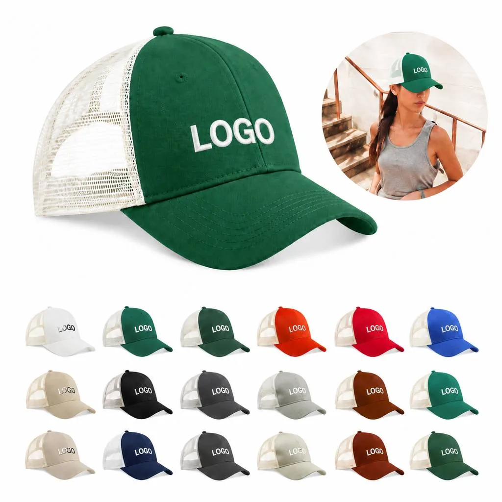 Organic Mesh Back Trucker Hat with Snapback