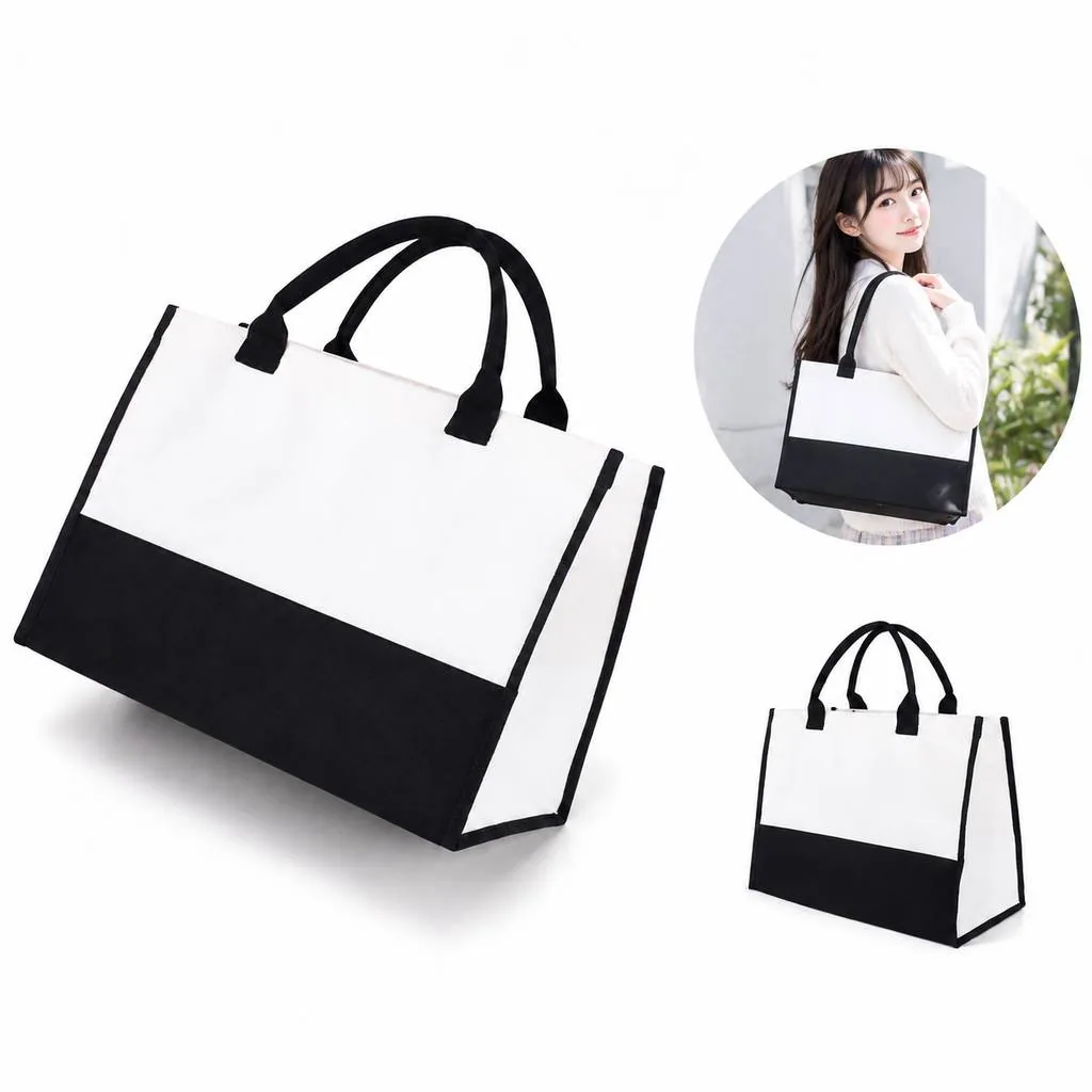 Customizable Cotton Canvas Tote for Daily Shopping 2