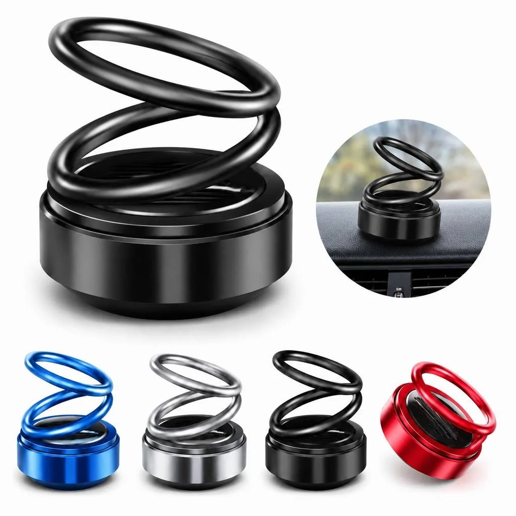 Solar Rotating Car Aroma Diffuser with Dual Rings 2