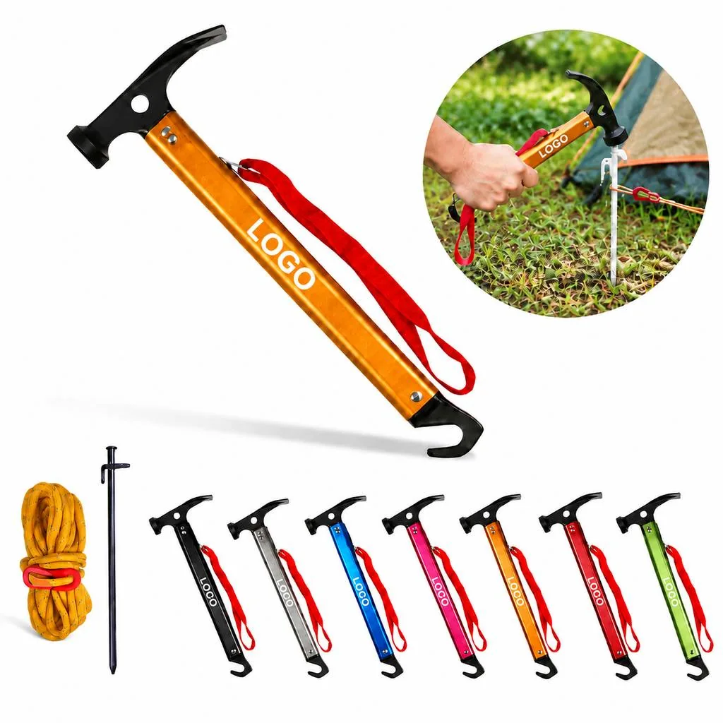 Multi-Function Tent Stake Hammer with Claw and Bottle Opener