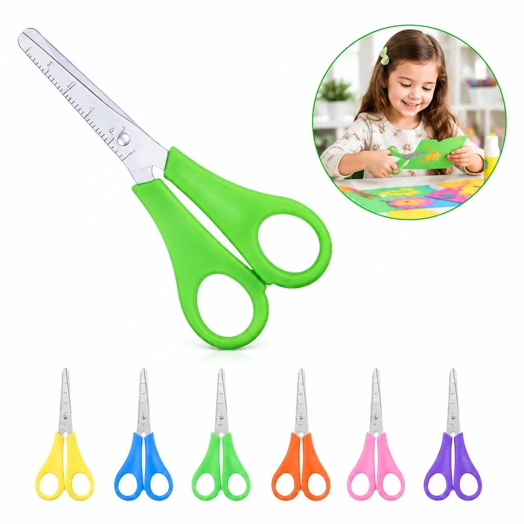 Child-Safe Craft Scissors with Rounded Tips and Blade Cover 2