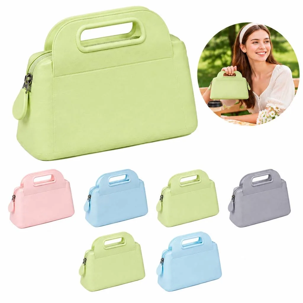 Waterproof Food-Grade Silicone Handbag with Zip Closure 2