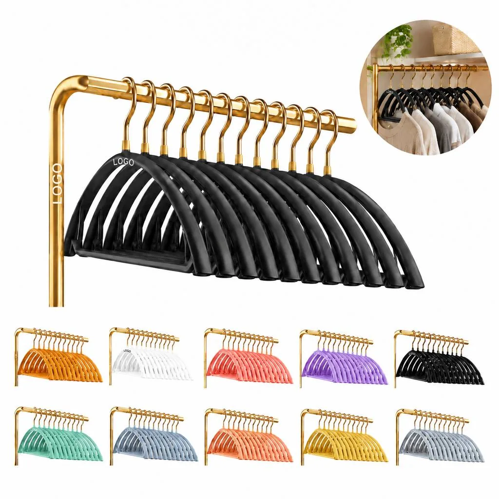 Non-Slip Plastic-Coated Steel Clothes Hangers
