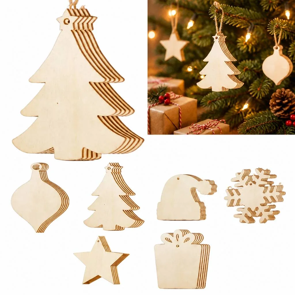 Handcrafted Wooden Holiday Hanging Ornament 2