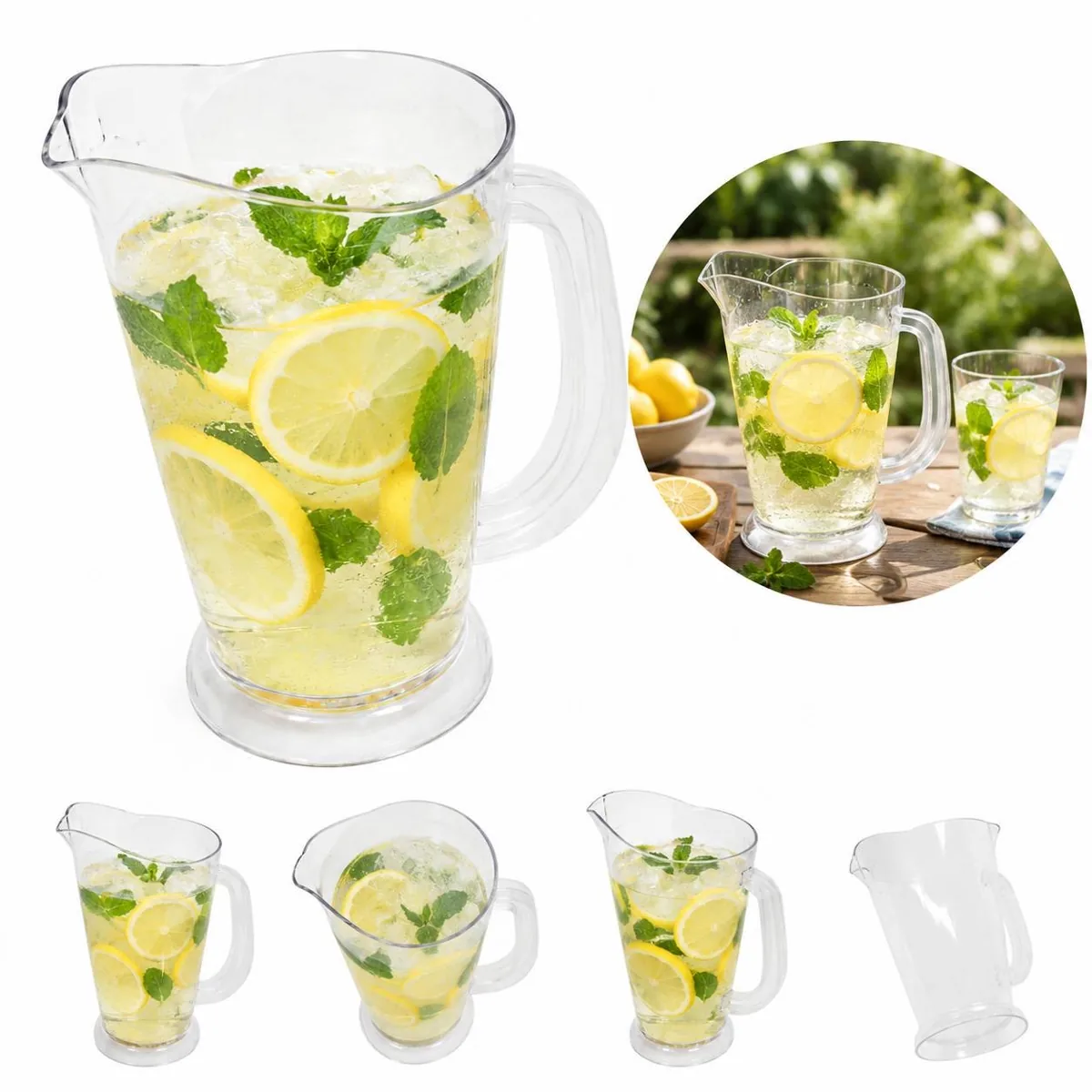 Clear Plastic Beer Pitcher for Parties and Picnics 2