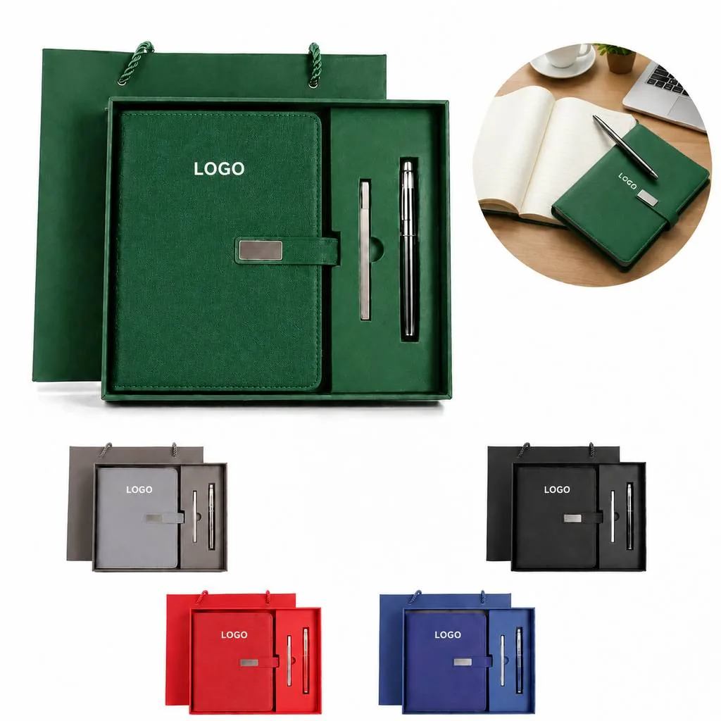 Hardcover Business Notebook and Pen Gift Set
