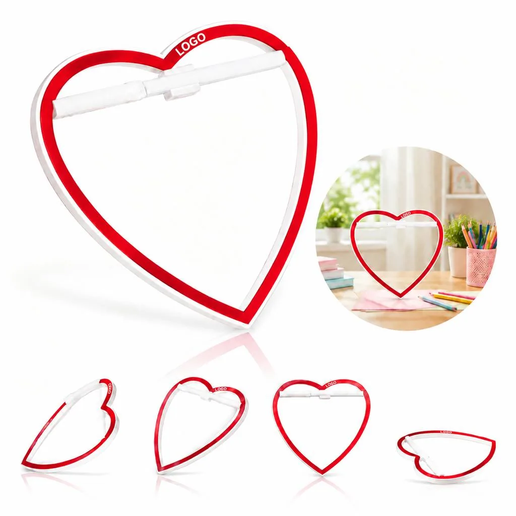 Heart-Shaped Magnetic Memo Board for Notes and Photos