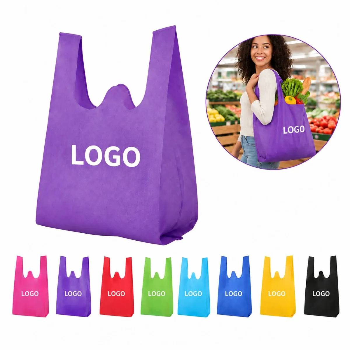 Eco-Friendly Non-Woven Reusable Shopping Tote Bag