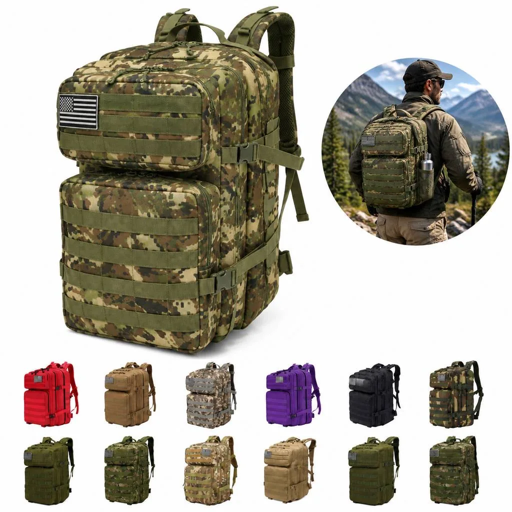 Water-Resistant Tactical Gear Backpack for Outdoor Use 2