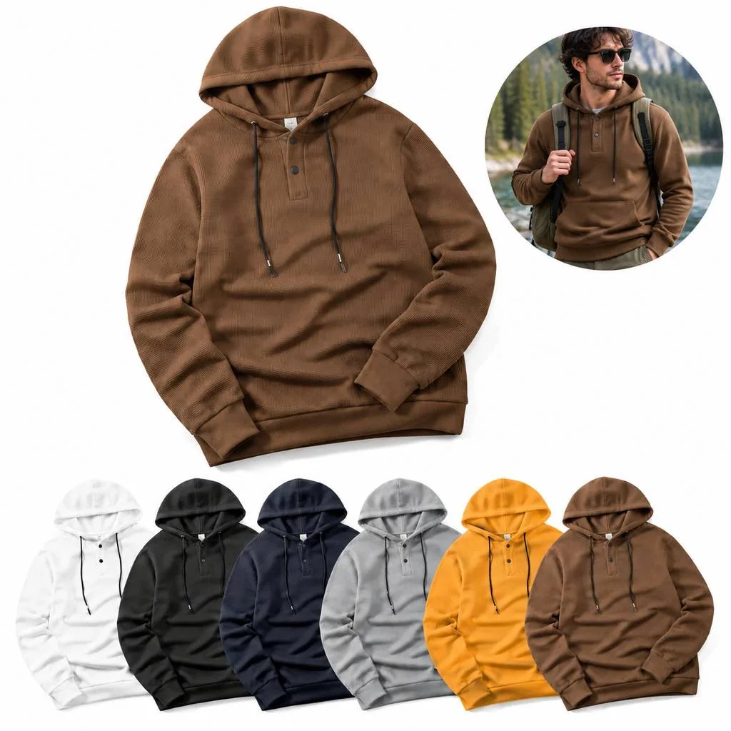 Men's Relaxed Hooded Pullover Sweatshirt with Pocket 2