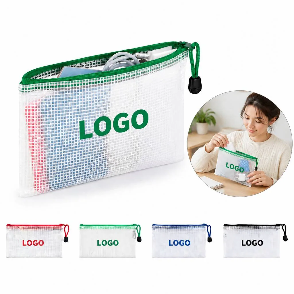 Durable Woven Poly Zip Pouch for Small Storage