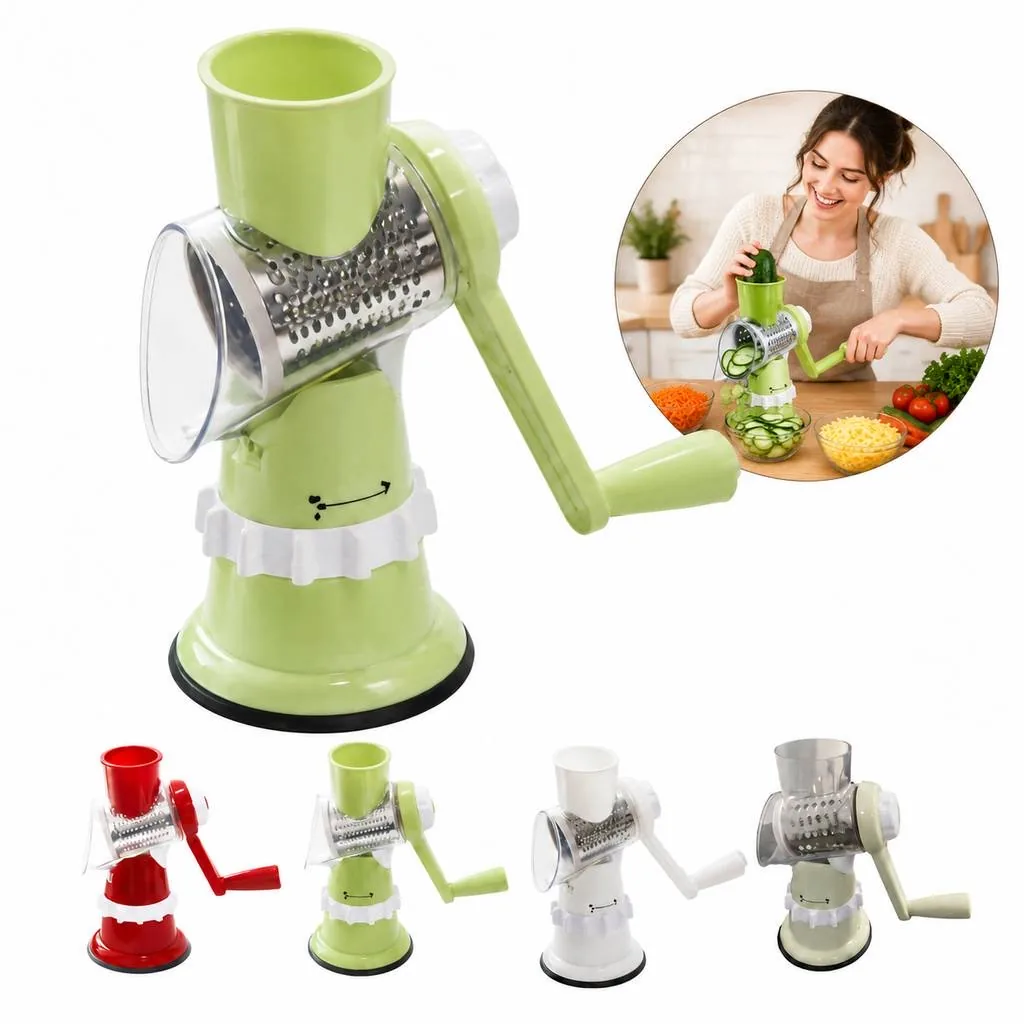Manual Veg Slicer Dicer Chopper with Steel Blades 2