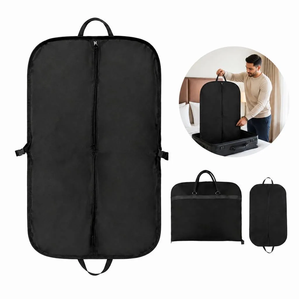 Thick Travel Suit Protector Bag with Zipper Closure 2