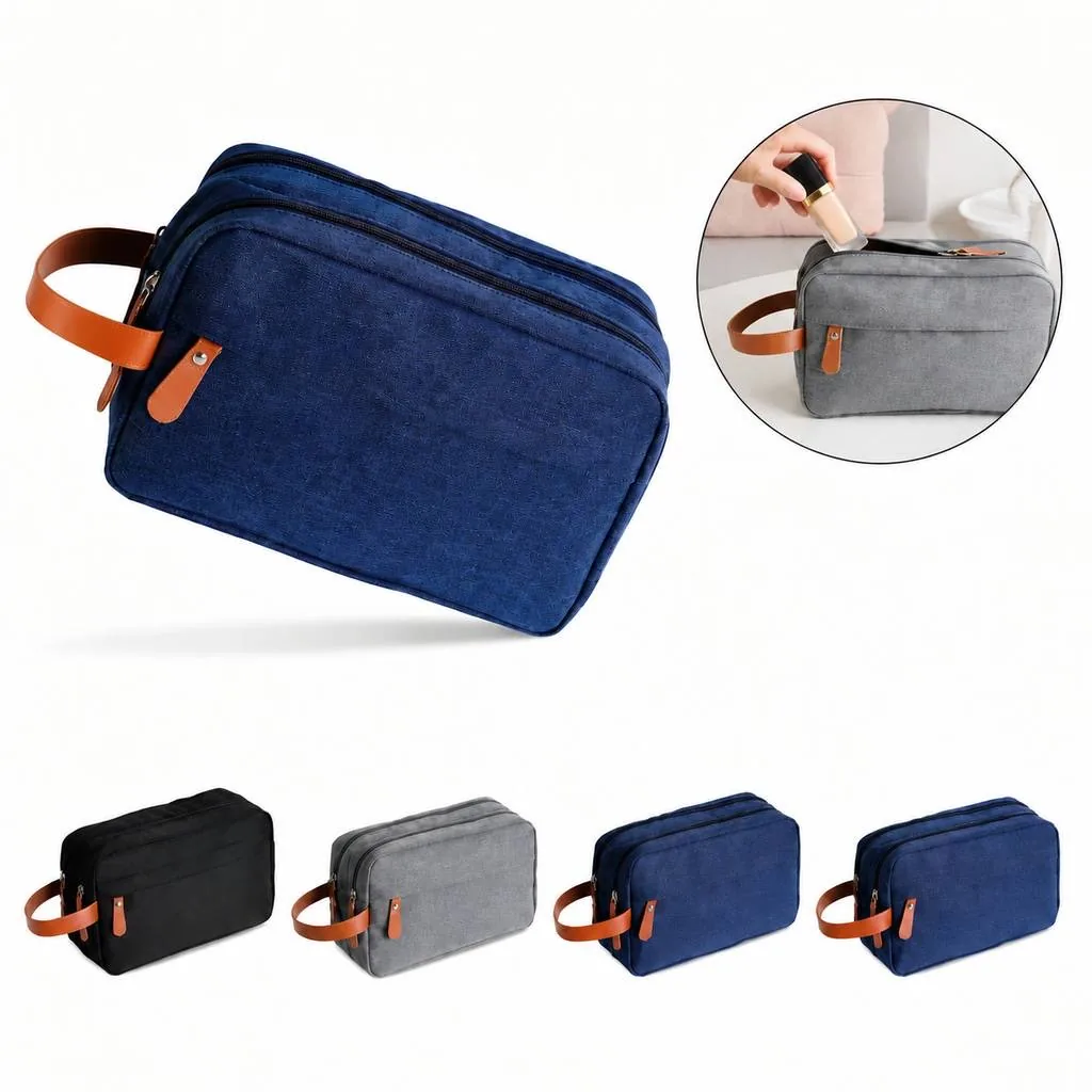 Men's Travel Toiletry Organizer in Water-Resistant Oxford 2