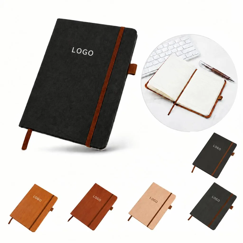 Wood Grain Faux Leather Notebook for Business Notes