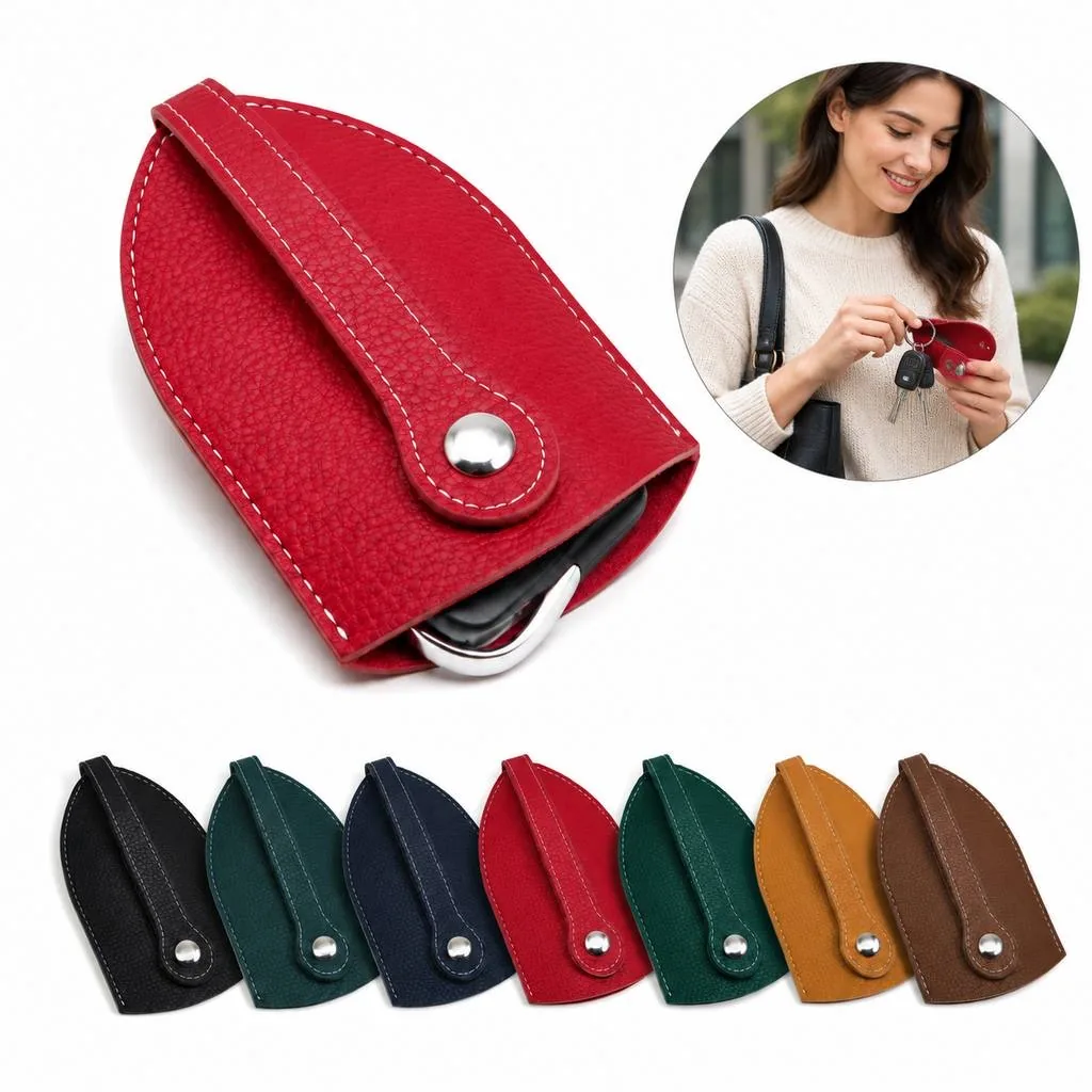 Compact Leather Pull-Out Key Organizer Bag 2