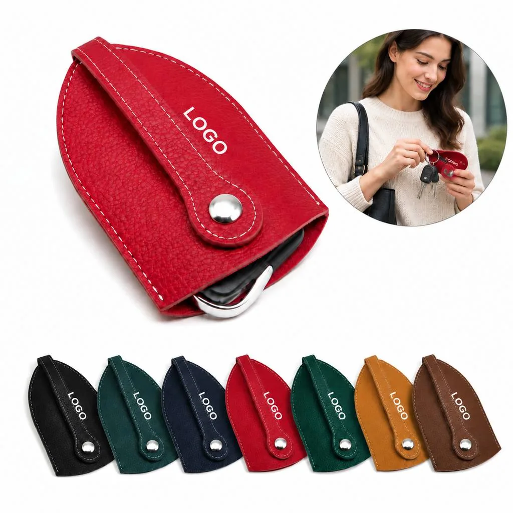 Compact Leather Pull-Out Key Organizer Bag