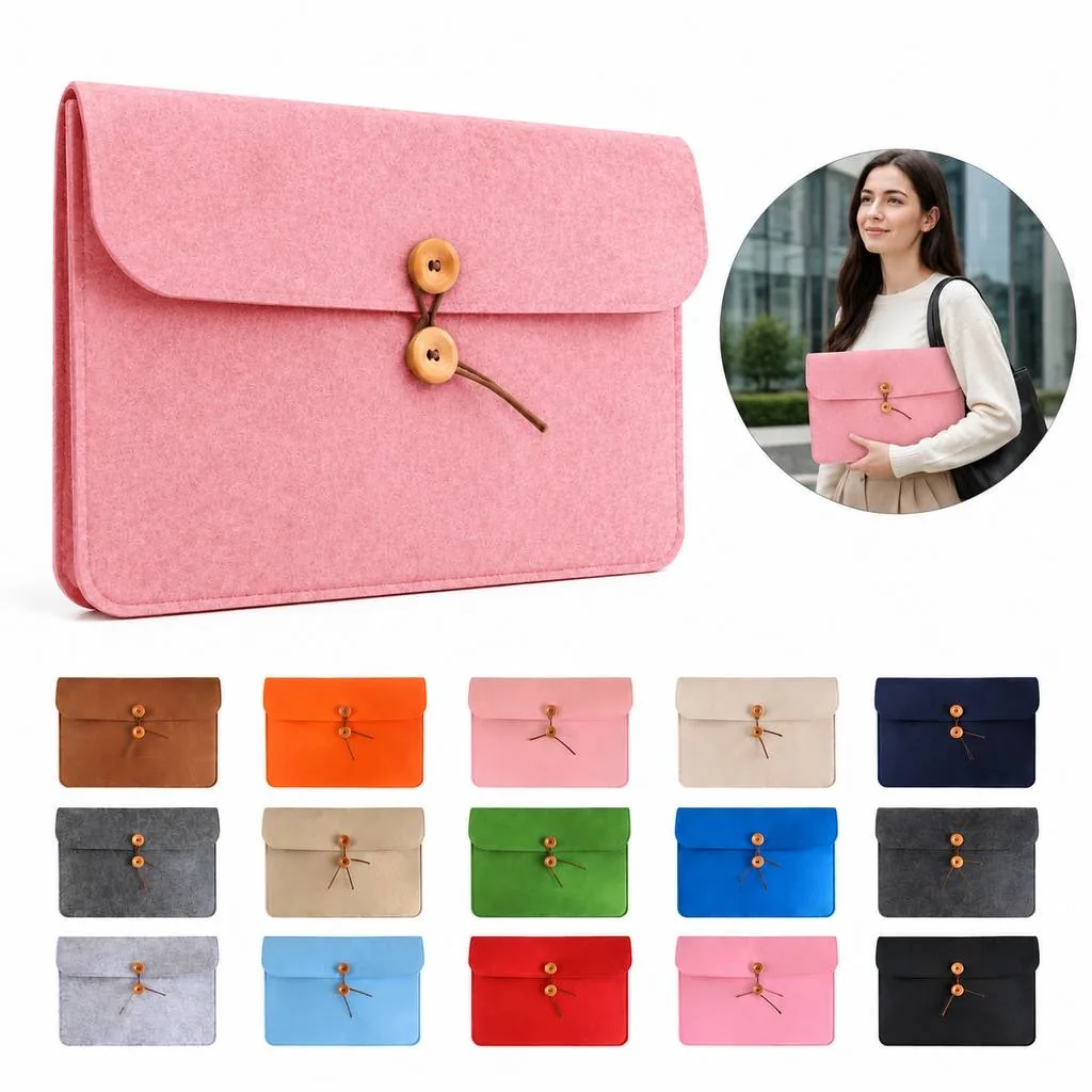 A4 Document Holder Bag in Durable Felt with Pockets 2