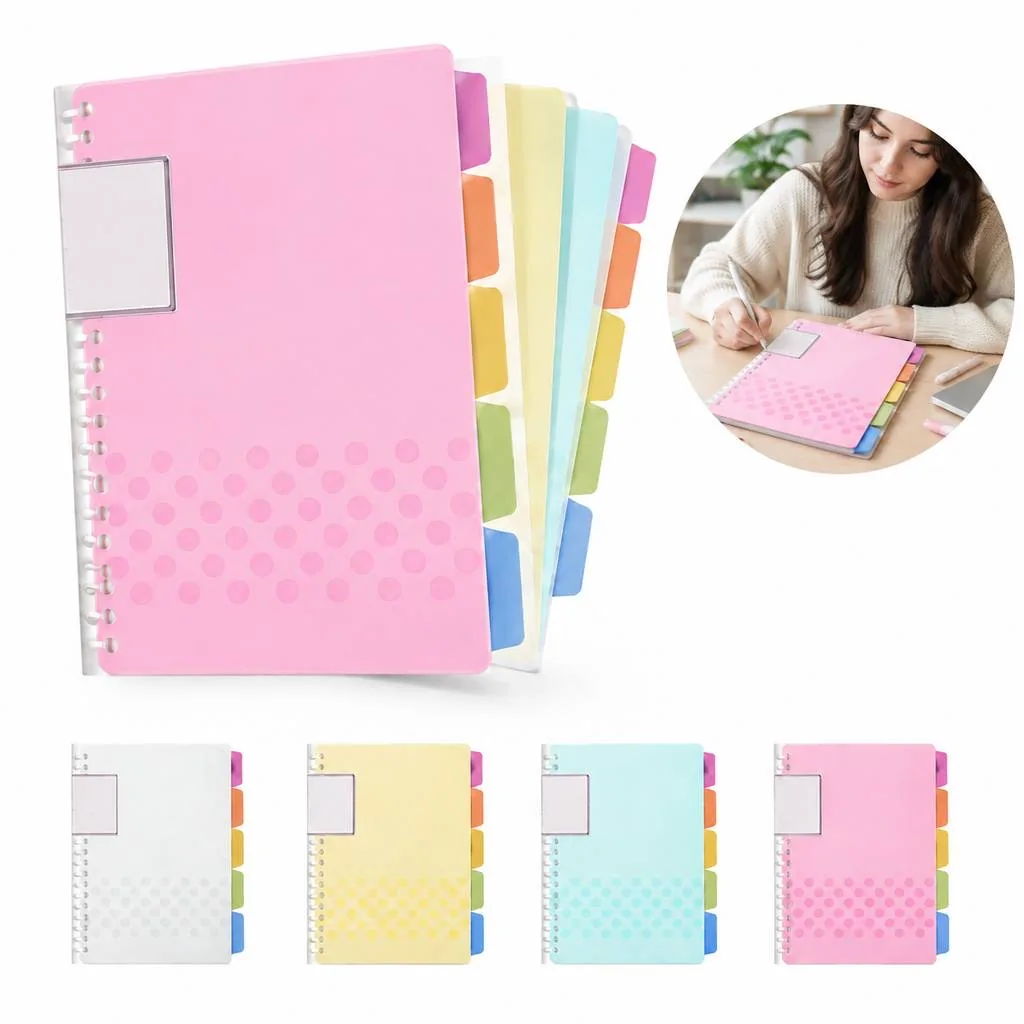 Labeled Spiral Notebook for Note Organization and Planning 2