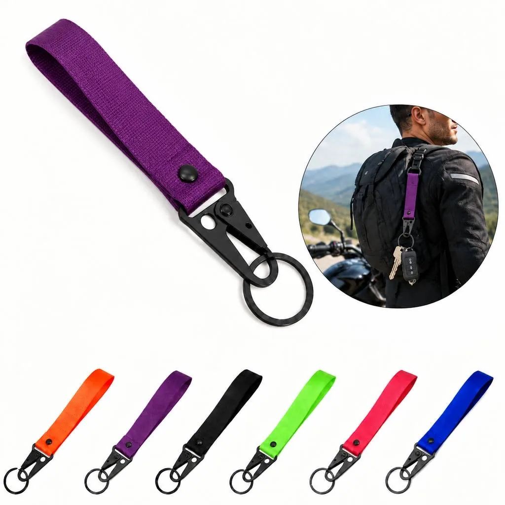 Durable Woven Moto Keychain Compact Key Organizer 2