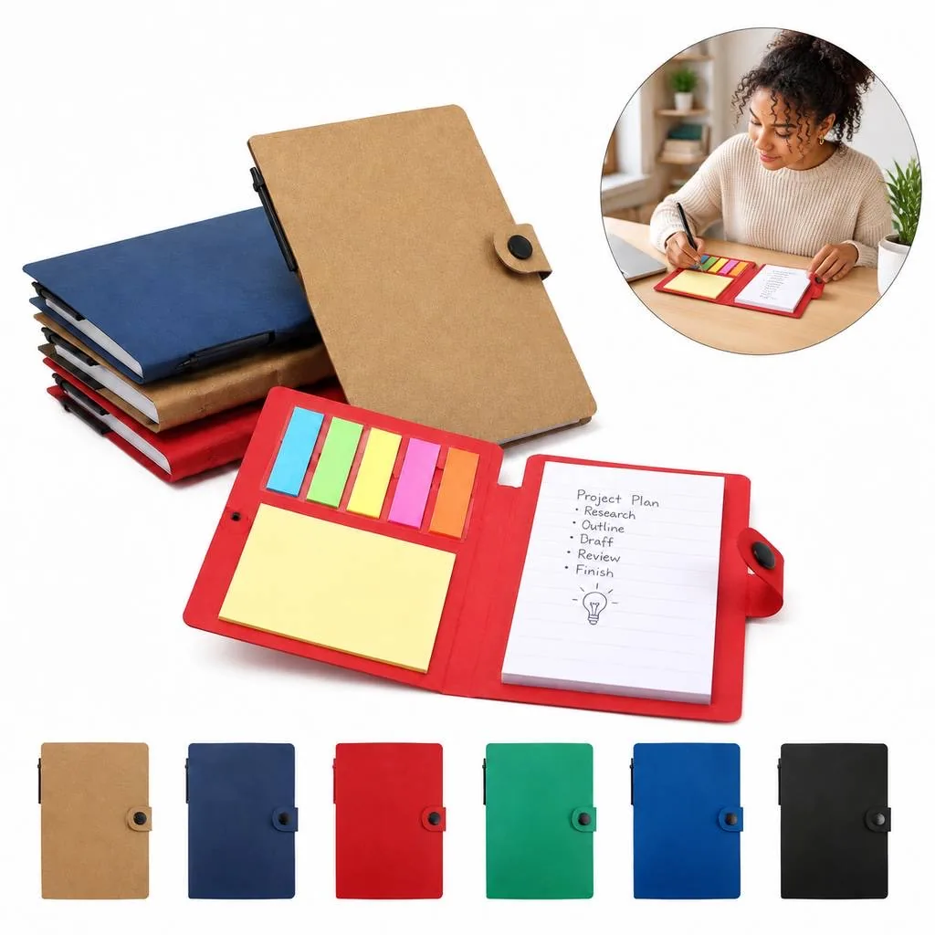 Portable Writing Pad with Colorful Sticky Notes for Planning 2