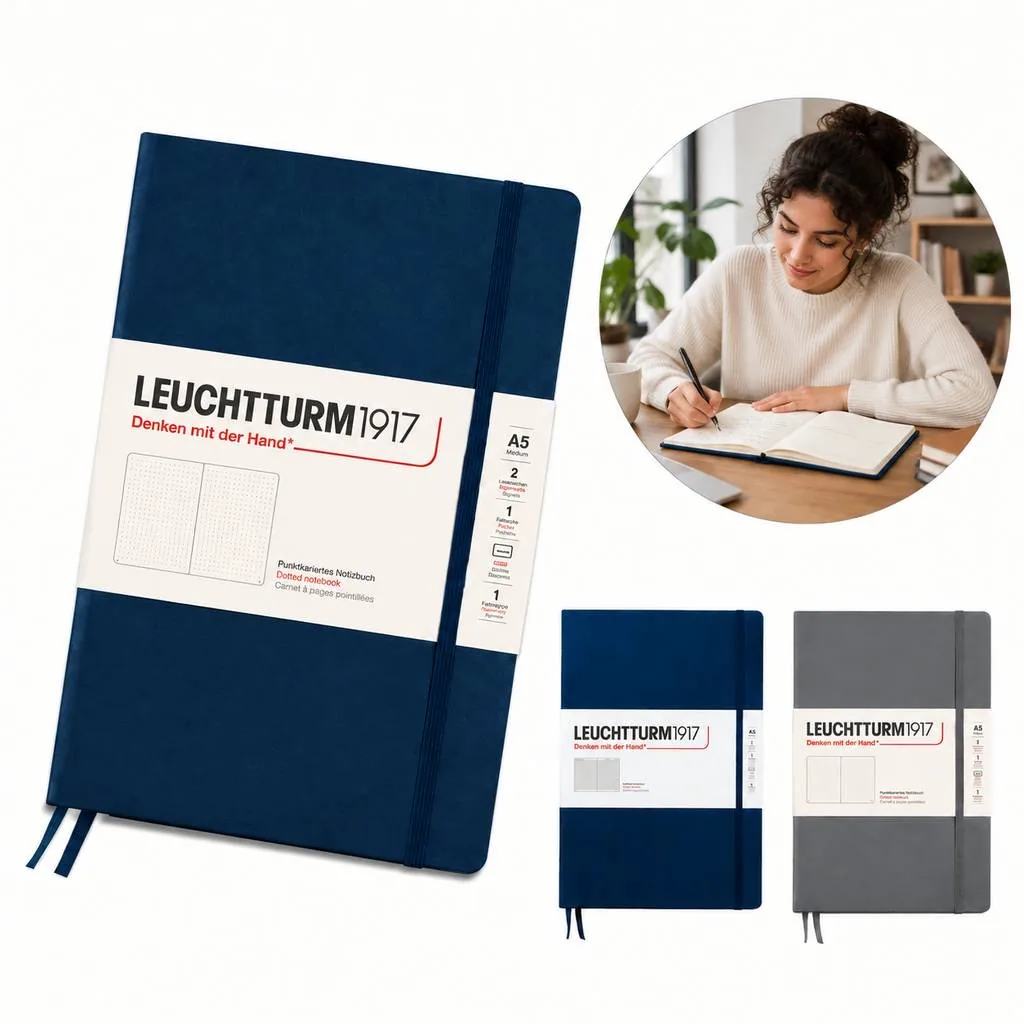 A5 Hardcover Notebook with Sturdy Binding for Writing and 2
