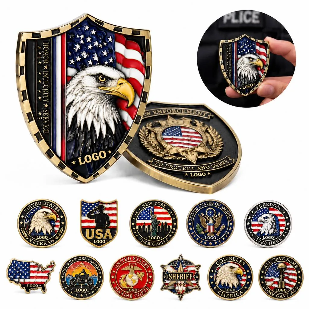 Custom Soft Enamel Coins with Pin Backing for Collectors