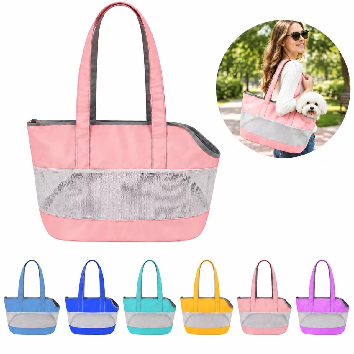 Breathable Mesh Nylon Pet Carrier for Small Pets 2